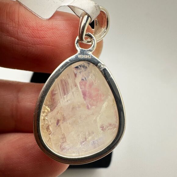 NWT 18x21mm faceted Moonstone pear shaped, in solid sterling silver pendant! - Picture 9 of 10
